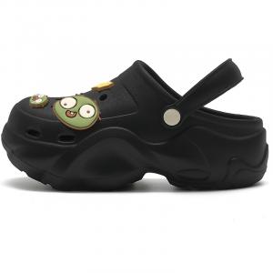 Cat power Женские клоги черные с милым зомби, цвет Black (Cute Zombie)