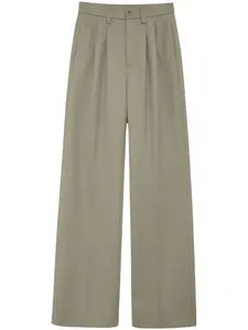 Шерстяные брюки Carrie со складками ANINE BING, зеленый