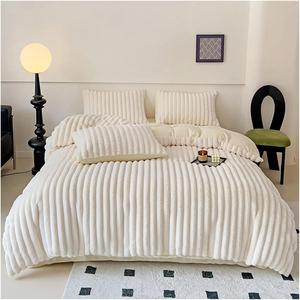 Generic Комплект постельного белья мягкий пушистый теплый зимний