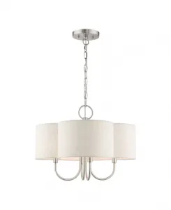 Люстра Solstice на 4 лампы Livex, silver-tone