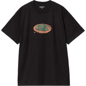Футболка с коротким рукавом спиральный принт Carhartt WIP, черный