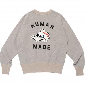 Свитшот с уткой HUMAN MADE, серый