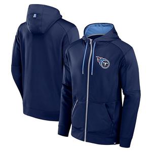 Мужская синяя толстовка Tennessee Titans Defender на молнии Fanatics