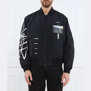 Куртка-Бомбер оверсайз byler2331 Hugo, черный