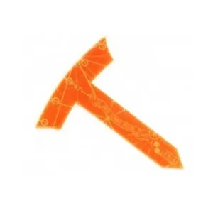 Шаблон линейки Deep Strike, 6 дюймов, средний периметр, оранжевый, Rulers & Templates (Kromlech)