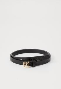 Ремень Calvin Klein LOGO ALL OVER﻿ STRAP, Black/Antique Light Gold-Coloured/Black