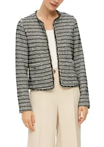 Болеро S.Oliver BLACK LABEL, без капюшона, без застежки, из букле, коричневый