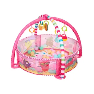 Игровой коврик Kikkaboo Marshmallow с 30 шариками, розовый