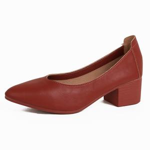 JIUXINGDAO Женские туфли на высоком каблуке коричневые, абрикосовые, красные, зелёные — красные, цвет Red