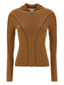 Худи на молнии VICTORIA BECKHAM, коричневый