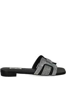 Босоножки с квадратным носком и декором Bibi Lou, серебряный