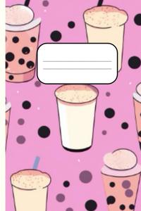 Notizbuch: Kawaii Notizbuch, Notizblock, süß: Kawaii-Katzen im japanischen Stil, Boba Tea, lustig: 108 Seiten (German Edition) (Independently published)