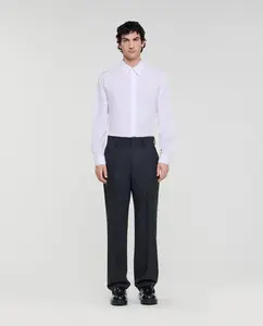 Мужские брюки из шерстяного костюма Sandro, серый