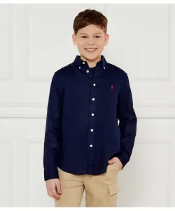 Льняная рубашка Regular fit Polo Ralph Lauren, синий