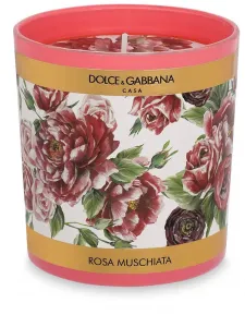 Ароматическая свеча с цветочным принтом (250 г) Dolce & Gabbana, розовый