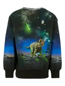 Толстовка с принтом «динозавр и космос» Molo, черный