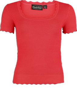 Футболка Voodoo Vixen Scalloped Edge Scoop Neck Top, розовый