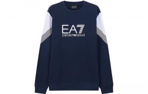 Свитер EA7 мужской морской синий белый EMPORIO ARMANI