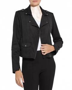 Lysse Мотоциклетная куртка Amelia из черной искусственной замши