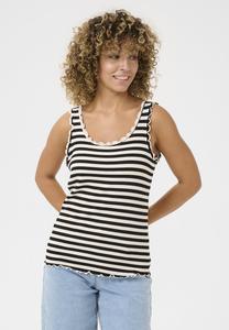 Топ CRRIBBA STRIPE Cream, черный