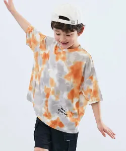 Быстросохнущая, гладкая и эластичная сетчатая футболка с эффектом тай-дай, топ из коллекции весна-лето 2025 Devirock, цвет Orange