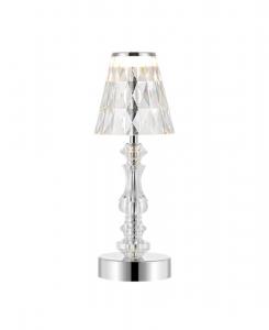 Настольная лампа Lillian Bohemian Classic из акрила со встроенным светодиодом, перезаряжаемая Jonathan Y, прозрачный