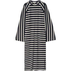 COS Женское платье с длинными рукавами navy blue/полоска