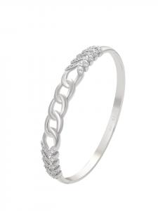 Faina Женский браслет-манжета со стразами, серебристый