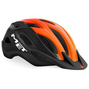 Велосипедный шлем Met, цвет schwarz/orange