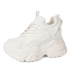 Golden Silk Rabbit Женские белые кроссовки мид-топ с массивной подошвой, цвет White