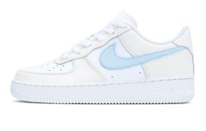Nike Air Force 1 LE нескользящие износостойкие амортизирующие низкие детские скейтбординг кроссовки yellow blue для подростков