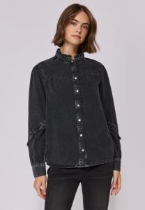 Блуза Street One Studio Button-down blouse, Schwarz/Black Denim