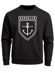 Neverless Свитшот 'Brooklyn Anker' в черном цвете