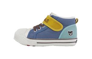 Кроссовки с вышитым логотипом и сенсорным ремешком MIKI HOUSE, желтый