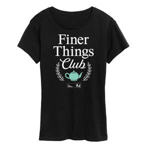 Женская футболка с графическим рисунком The Office Finer Things Club Licensed Character, черный