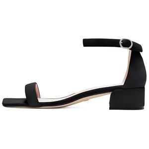 SW Nudistjune Однолямковые сандалии Женские Черный Stuart Weitzman