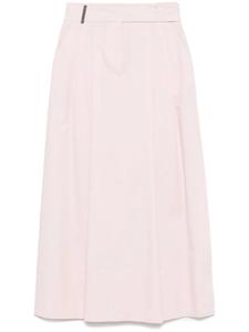 Peserico поплиновая юбка миди, розовый