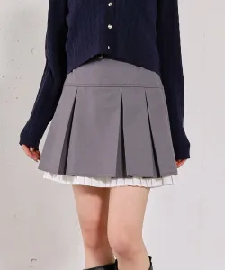 Многослойная плиссированная мини-юбка Archives, цвет Gray