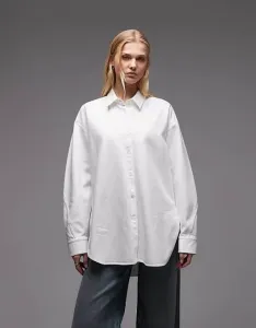 Белая джинсовая рубашка оверсайз ARKET