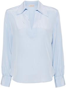 Шелковая блузка Benjamin Blanca Vita, синяя