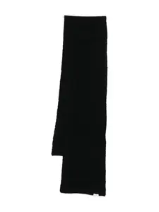 Шерстяной шарф в рубчик ANERKJENDT, черный