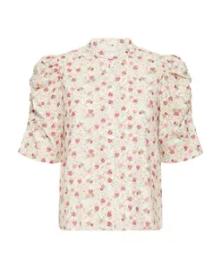 Блузка с цветами лососевой розы Ichi, мультиколор