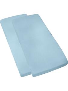 Erwin Müller Комплект из 2 детских простыней из трикотажа, цвет Мурнау, светло-голубой