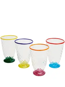 Набор из четырех бокалов с контрастной отделкой La Doublej, нейтральный