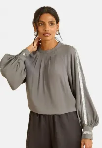 Блузка прямого кроя с круглым вырезом Love & Roses, Grey