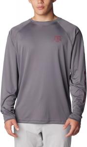Columbia мужская футболка CLG Terminal Tackle с длинным рукавом, Tam - City Grey