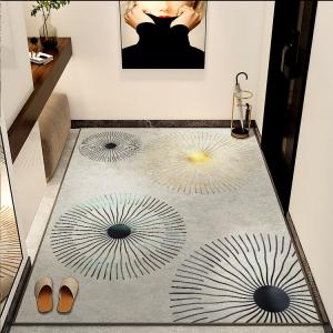 Budis Ковер 80х100 см из ПВХ, для входной двери, ванной, улицы, противоскользящий, водостойкий, с рисунком