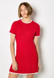 Платье-Рубашка в стиле скейтбордистки Apricot, Red