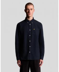 Мужская однотонная рубашка Оксфорд Lyle & Scott, Dark navy