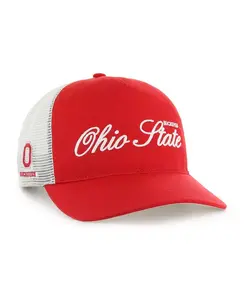 Мужская и женская кепка-ушанка с регулируемой головкой Trucker Hitch от Ohio State Buckeyes Contemporary Basics Foundation Scarlet '47 Brand